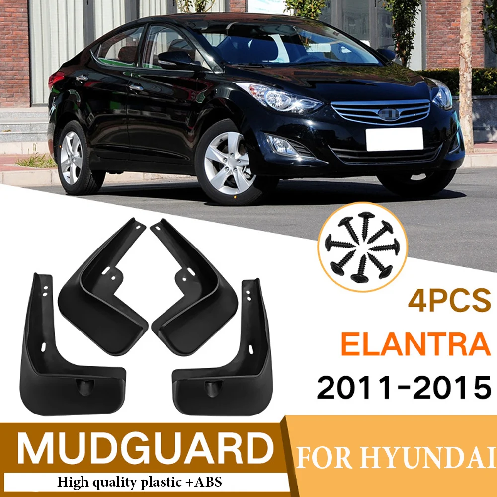 

4X Car Mudflaps for Hyundai Elantra MD 2011 2012 13 14 2015 Fender Mud Guard Flap Splash Flaps Mudguards Mud Flaps Accessories