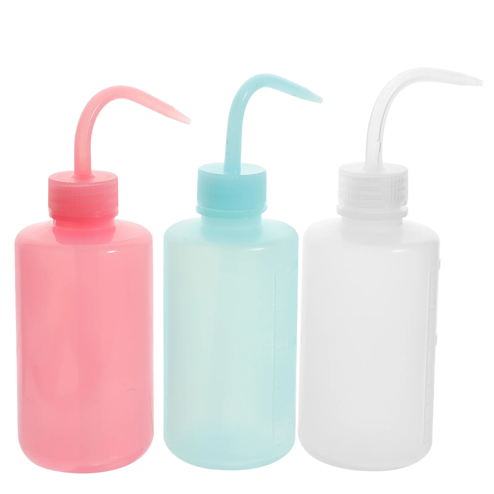 3 Pcs Eye Lash Extension Cleaners Travel Elbow Empty Plant Detergent with Bend Mouth Squeeze Cleaning Tool for Eyelashes