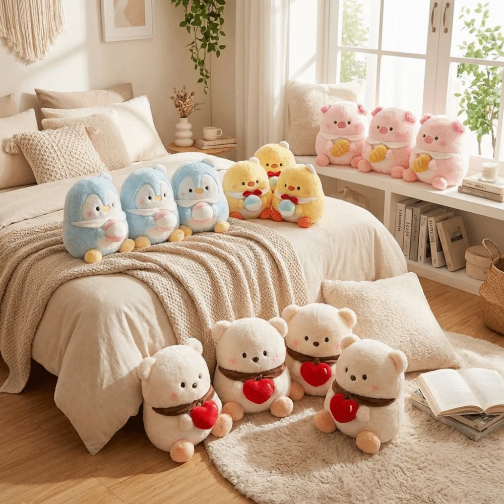 

8-дюймовая плюшевая игрушка в виде животного, мягкая плюшевая кукла, плюшевая игрушка с мягкой текстурой, милая мультяшная плюшевая игрушка, подарок на день рождения