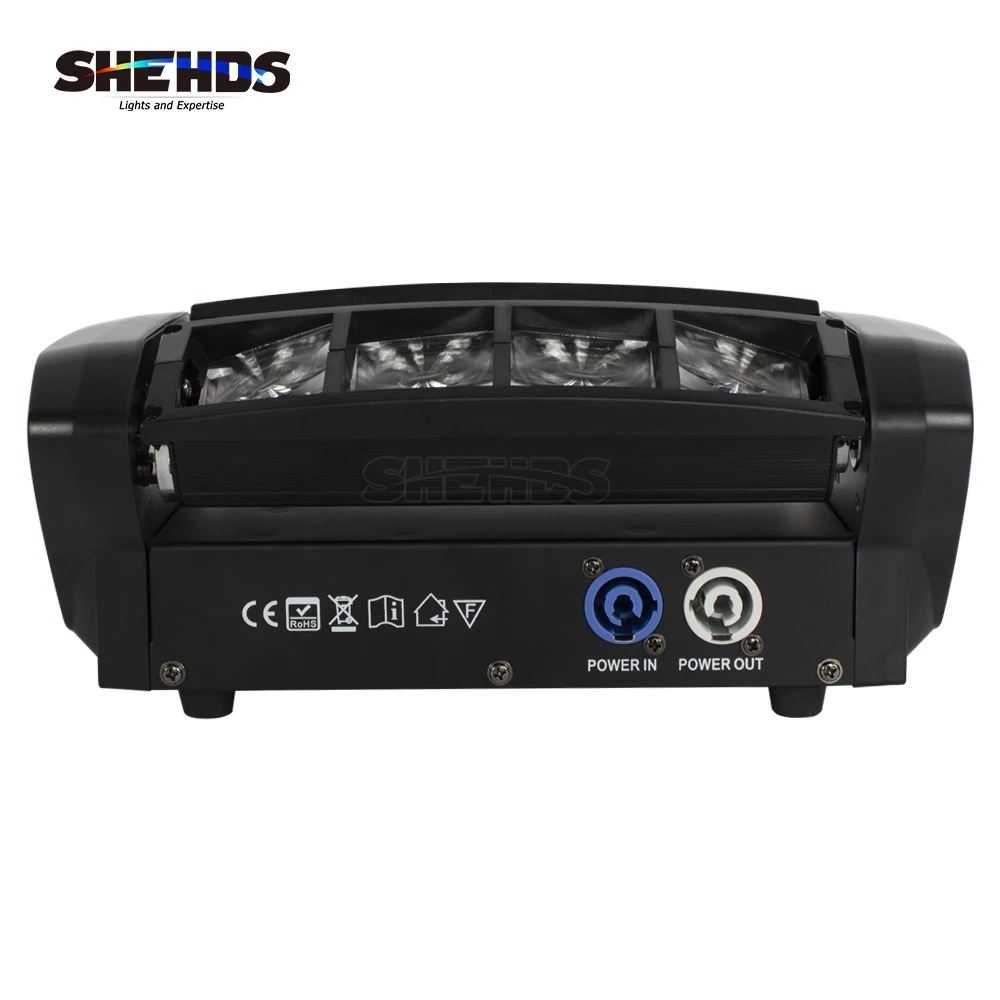 SHEHDS Fast Shipping Moving Head Light Mini LED Spider 8x6W RGBW Beam Light DJ Bar Nightclub Theater Stage Equipment