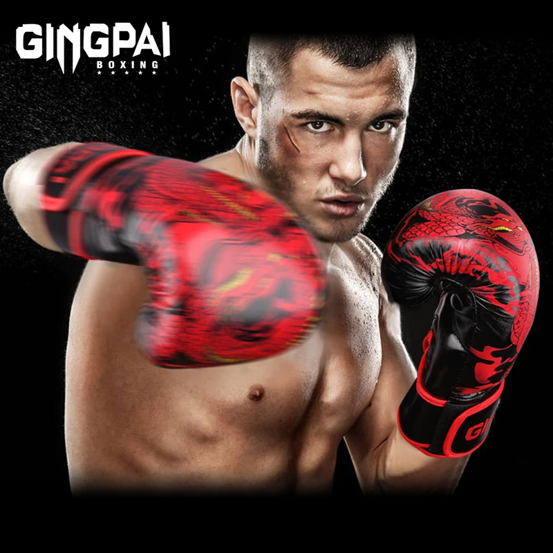 Kick Boxing Gloves for Adult Men Women PU Karate Muay Thai Guantes De Boxeo Free Fight MMA Sanda Training Adults Kids Equipment