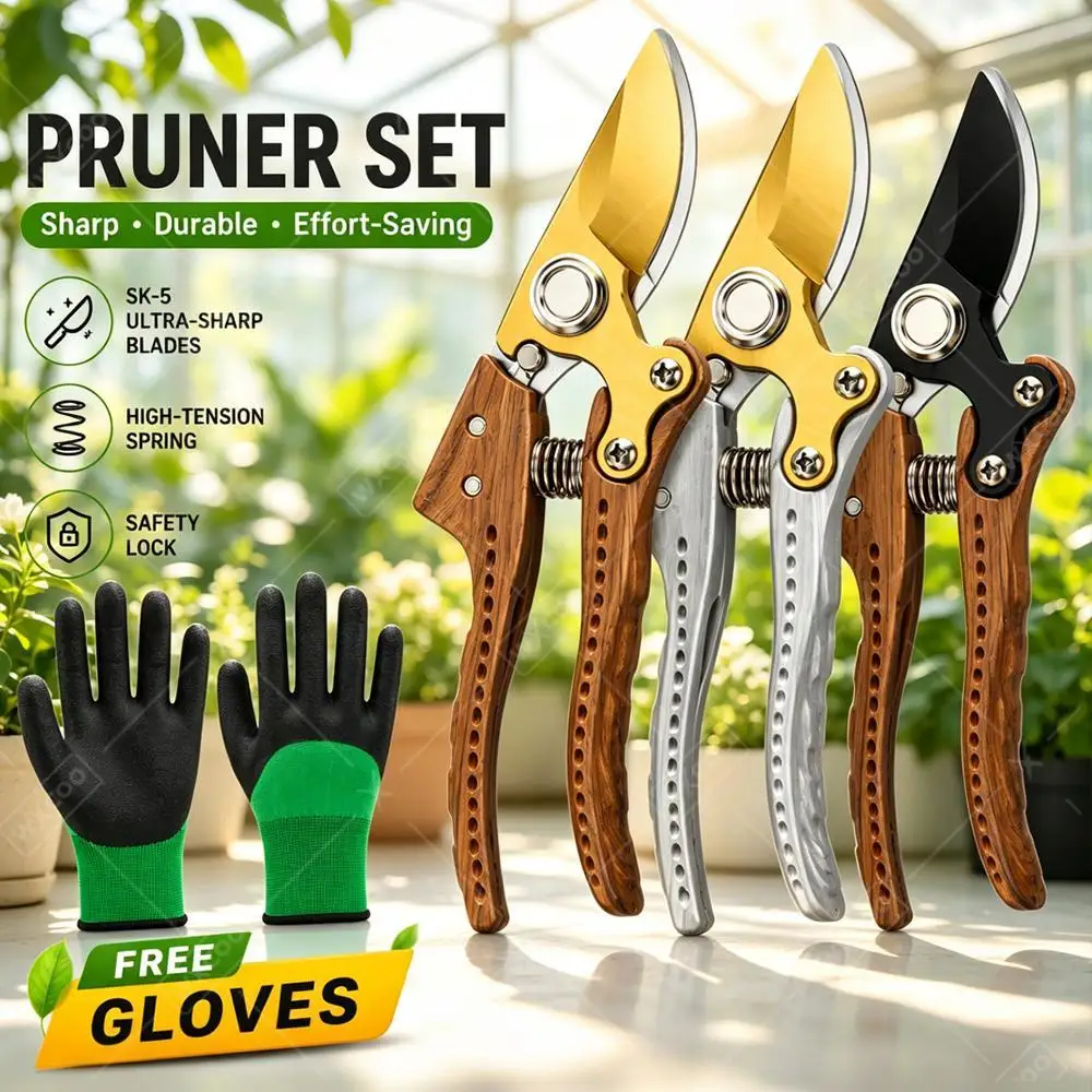 Multifunctional Pruning Shears Pruning Scissors Garden Pruner Labor-saving Scissors for Gardening Bonsai Plants Garden Tools