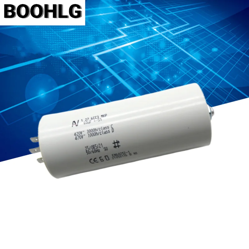 

1 шт. 60 мкФ C.27.6CC3 MKP AV пусковой конденсатор двигателя ARCOTRONICS