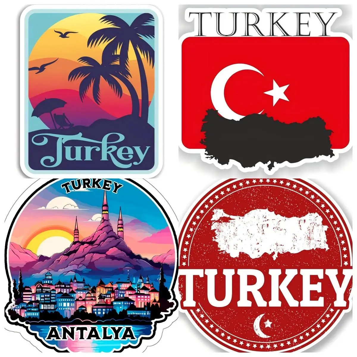 

Turkey Flag Pro Car Vinyl Waterproof Sticker Vehicles Windshield Luggage Kayak Suv Vinyl Decal Camper