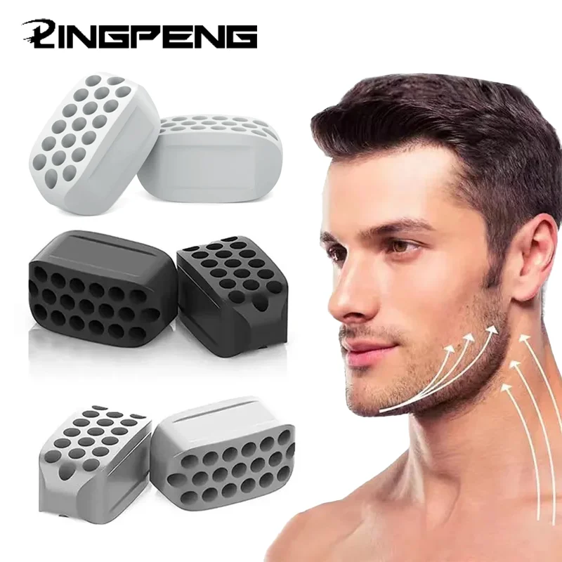 Silicone Jaw Exerciser Facial Toner & Jawline Fitness Ball Neck Toning Equipment Facial Beauty Tool Double Chin Exerciser