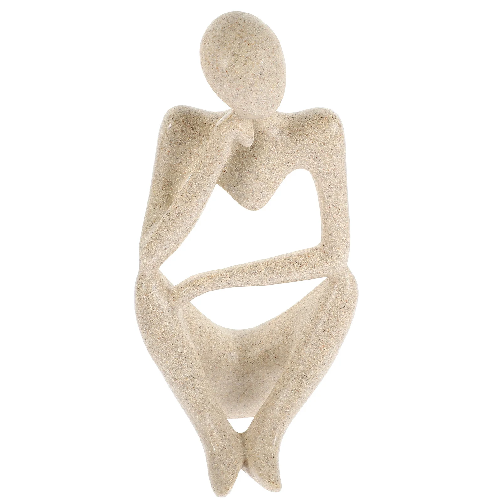 

Thinker Resin Sculpture Abstract Modern Statue Minimalist Ornament for Office Desk Home Decor Accent Living Room
