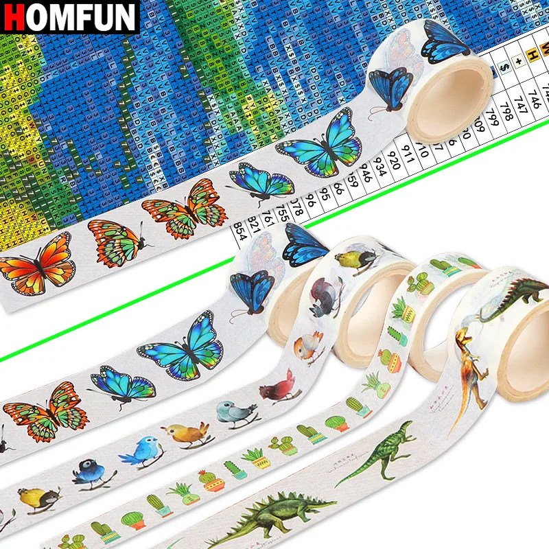 HOMFUN Cartoon DIY Diamonds Painting Dustproof Tape Adhesive Edges Sticker Tools Accessories Art Sketch Masking Anti-dirty Tape