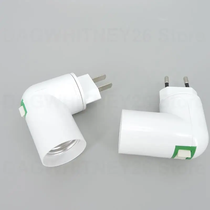 E27 Lamp Bulb Holder Rotation EU US Plug Screw adjustable Base light power Socket Converter On/Off Switch Adapter U26