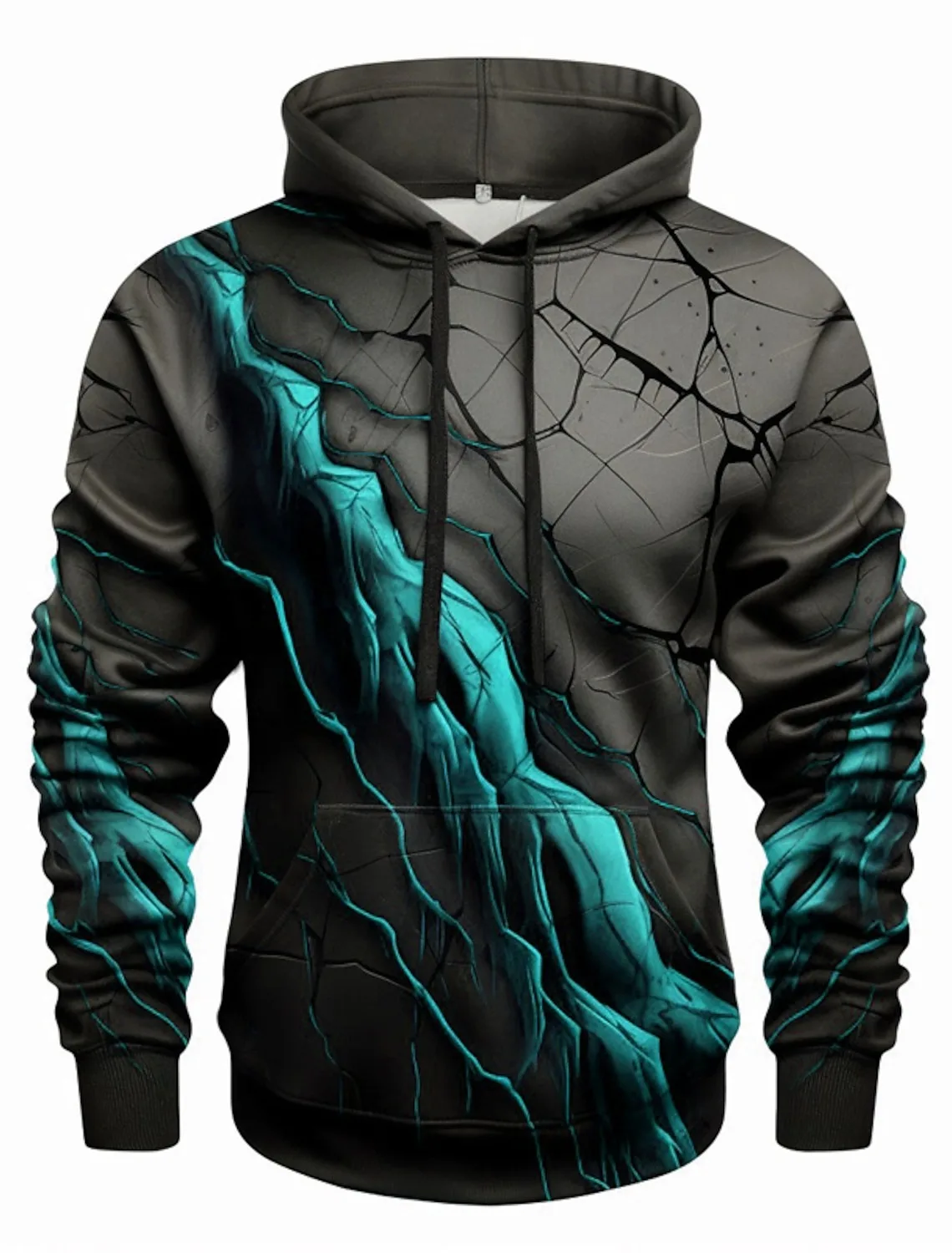 Men's Graphic Color Block Gothic Horror Crack Hoodie Hoodies Sweatshirt Fashion Daily Long Sleeve Vacation Sports Holiday Hooded