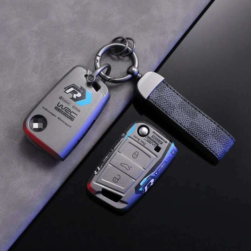 

For Volkswagen Sagitar Bora PASSAT TAYRON Polo Car Key Case Sports Wind TPU Decorative Key Case Car Key Case Leather Rope