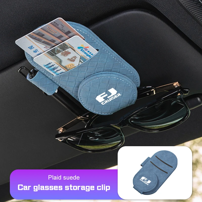

Car Sun Visor Organizer Multi-Pocket Glasses Clip GR SPORT For Toyota FJ Cruiser chr rav4 Yaris hilux prius avensis auris TRD