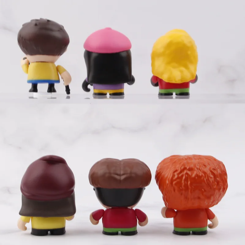 6Pcs/Set Anime Figure The Stick of Truth Kenny McCormick Stan Marsh Cute Statue Model Figures Collection Toys Gifts