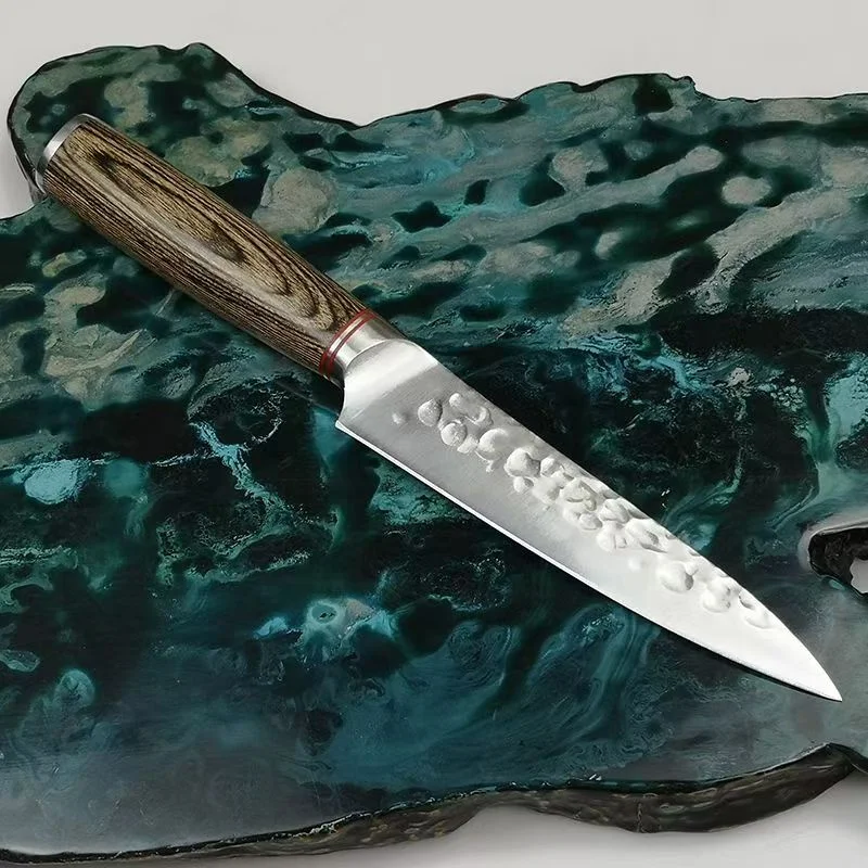 Hand-Forged Hammered Kitchen Universal Knife Fruit Knife Cleaver Sharp Durable Kitchen Multi-Purpose Knives image 4