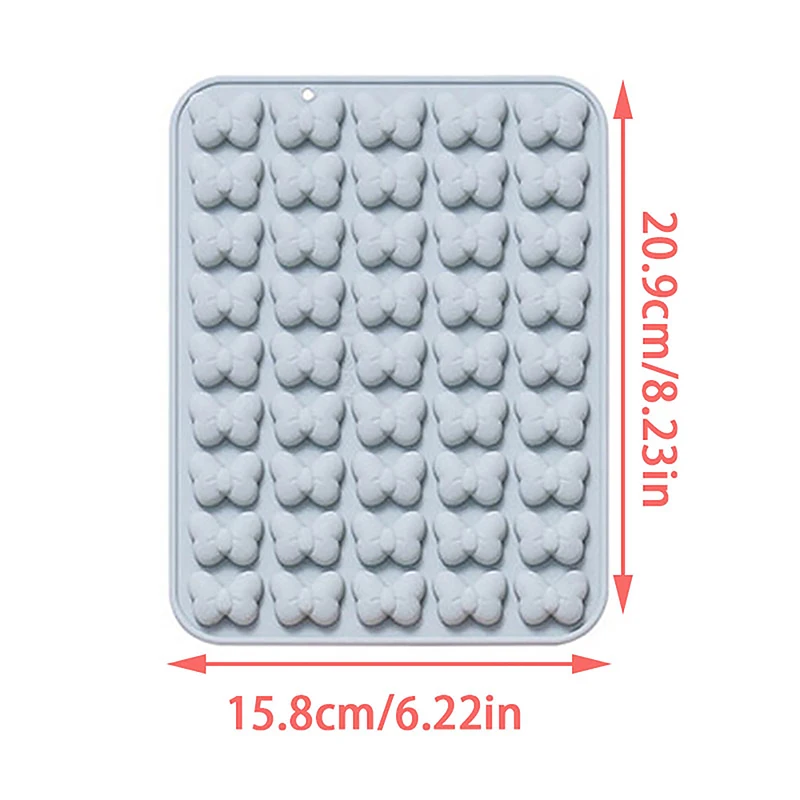 1Pc 45-cavity Bow Gummy Candy Molds Non-Stick Butterfly Tie Silicone for DIY Gummies Chocolate Jelly Ice Tray view 6