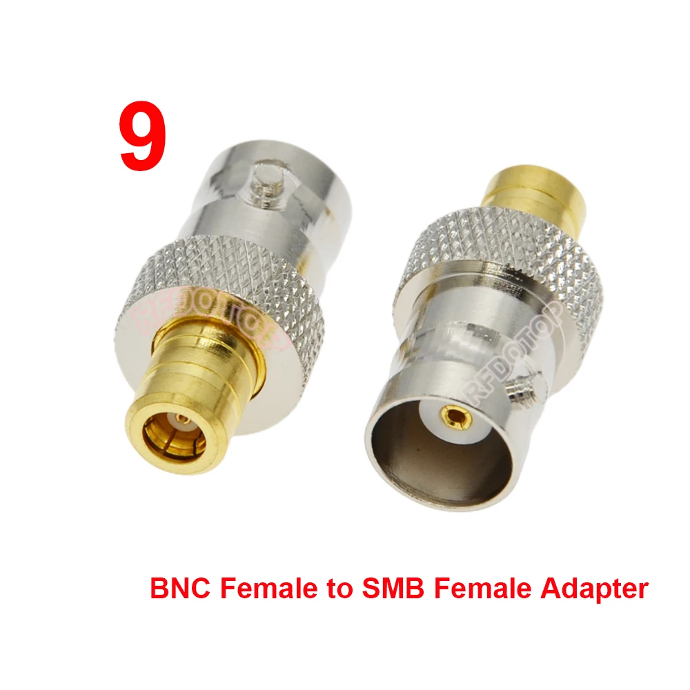 1PCS SMB to SMA/SMB/Q9 BNC/F/MCX Male/Female RF Connector Wifi Antenna Convertor SMB Male Female RF Coax Adapter Gold Plated