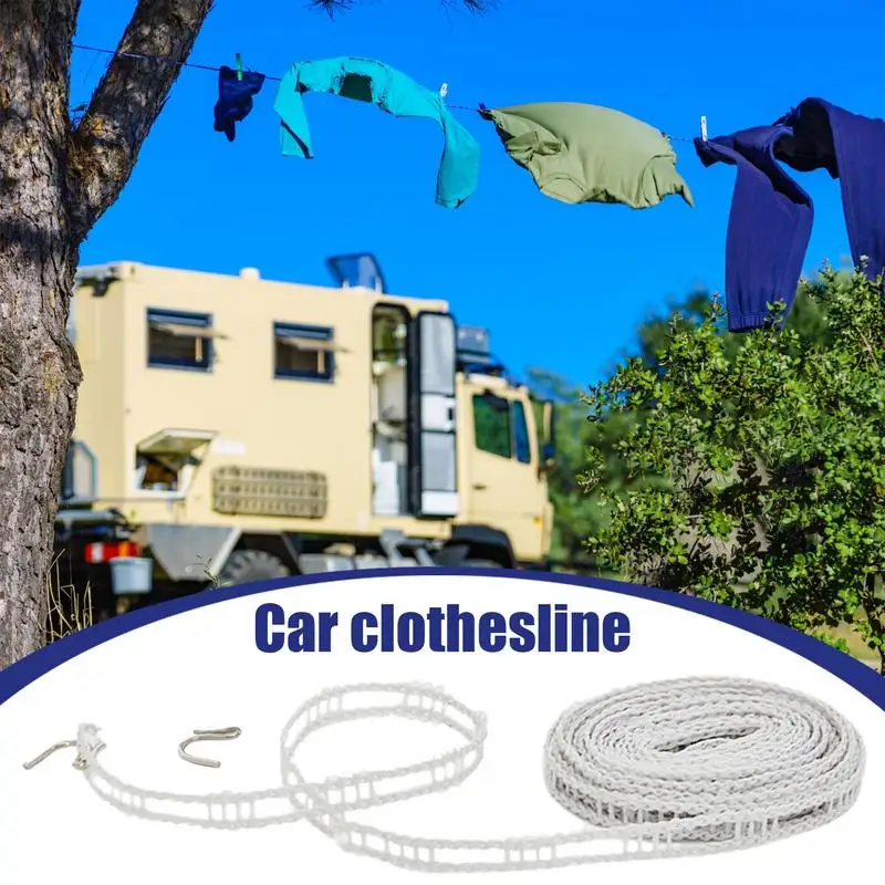 Outdoor Camping Clothesline Camping Outdoor Hanger Rope Multi-Purpose Clothes Organizer For Camping Home And Traveling