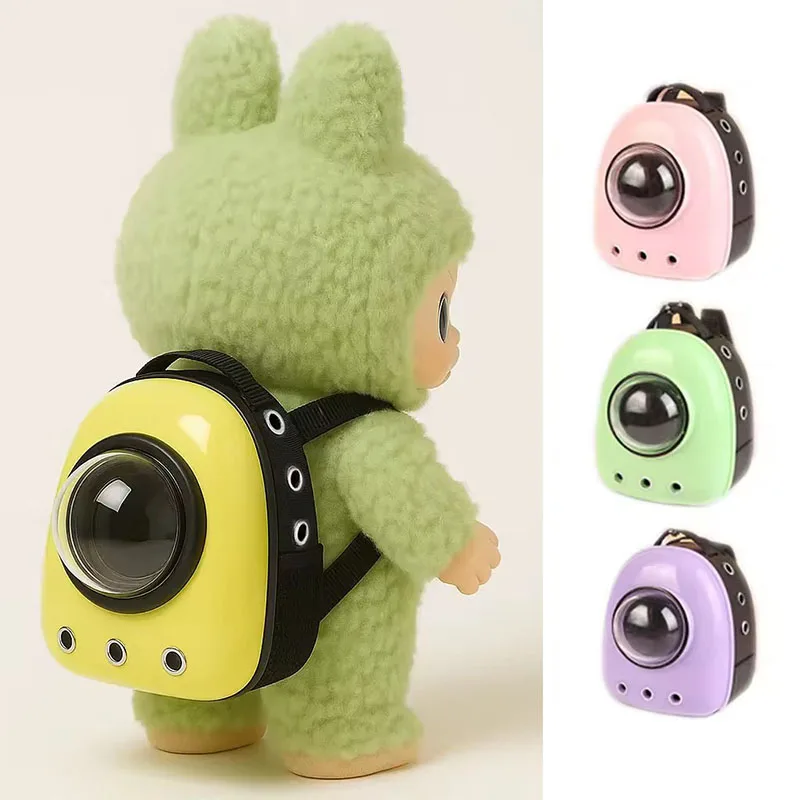Mini Backpack Cat Bag Pet Space Bag Travel Bag for Labubu Doll Accessories Simulation Pet Bag Stylish Doll Backpack