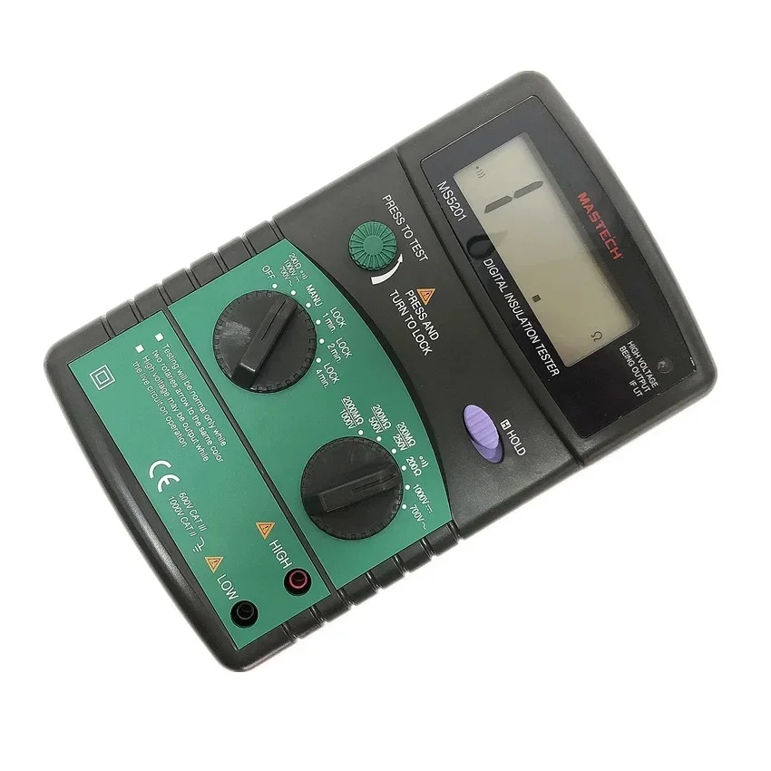 Imagem -04 - Mastech-digital Isolamento Resistência Tester Mega Ohm Som e Luz Teste de Alarme Genuine dc Tensão ac Ms5201