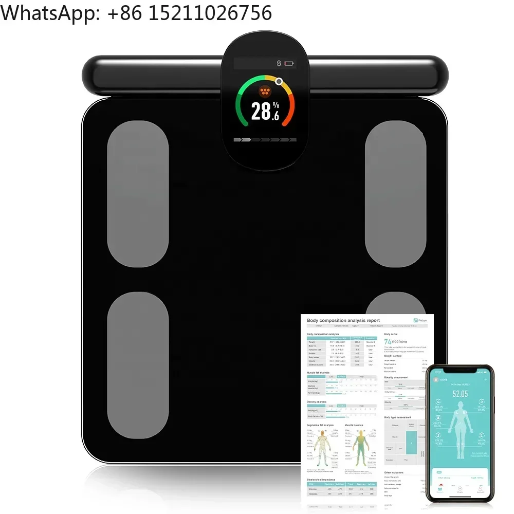 2024 Professional Smart Body  Scale with 8 Electrodes Body Composition Analyzer Bioimpedance Scales