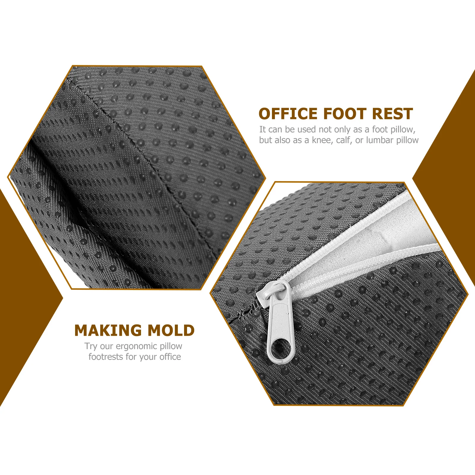 

Foot Rest Cushion Half-Cylinder Footrest Pad Under Desk Support Pillow For Leg Cramps Relief Blood