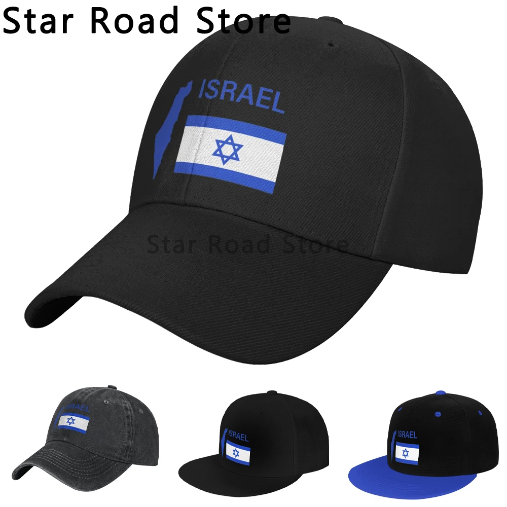 Israel Flag and Map Print Trucker Cap Summer Men Cool Country Israeli Hat Baseball Caps Unisex Outdoor Mesh Net Caps