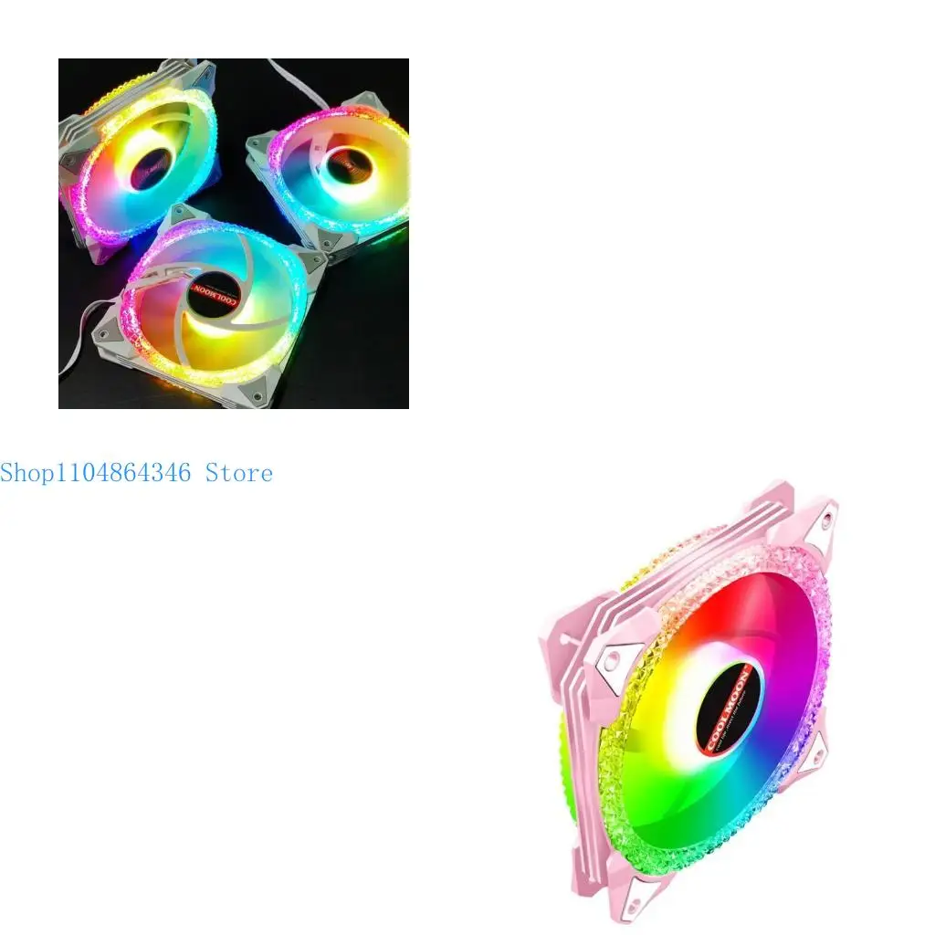 

5ASD Computer PC Music Music Регулируемый RGB охлаждающий вентилятор 120 мм Silent Control Compunity Coombing RGB для корпуса 5