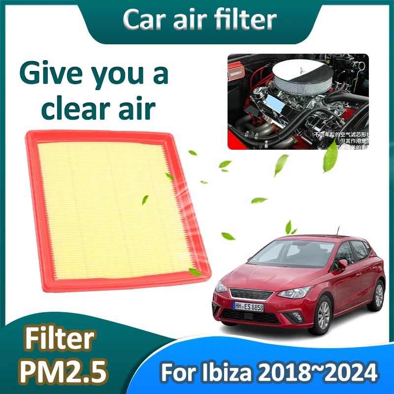 For SEAT Ibiza 2018~2024 Mk5 6F KJ1 Accessories 2023 Car Air Filter Element Purifier Fresh Cabin Purification Auto Accessories