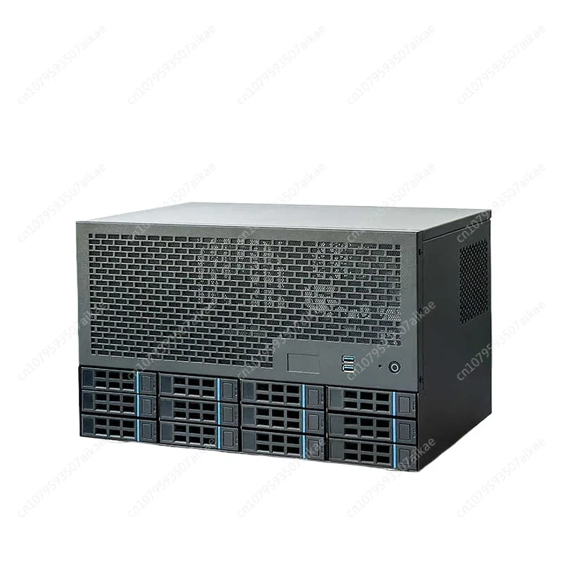 12 Bay NAS Chassis, ATX Motherboard, ATX Power Supply, 8 Full Height Slots, Enterprise Home Qunhui AIO Server