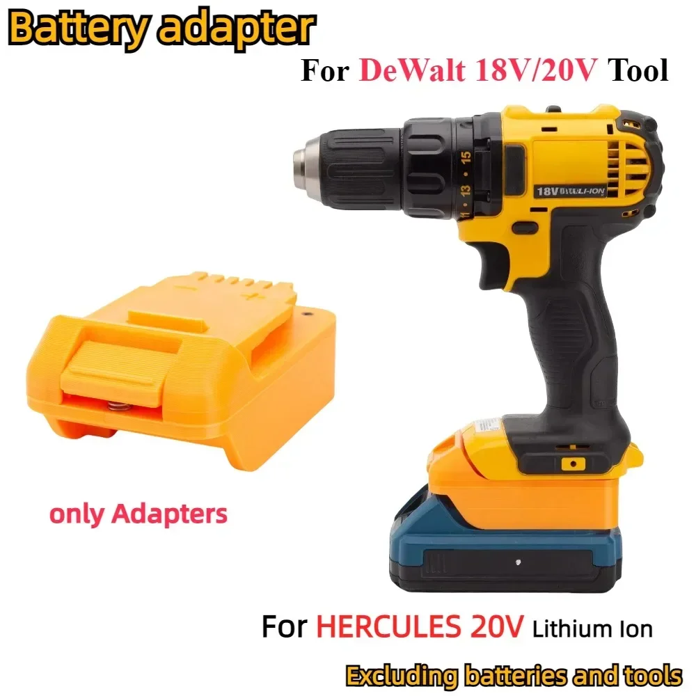 

Battery Adapter/Converter for HERCULES 20V Li-ion Battery TO DeWalt 18V/20V Series Cordless Power Tools (Only Adapter)