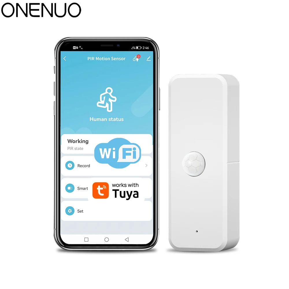 Tuya WiFi PIR Motion Sensor Smart Home Human Body Infrared Detector Security Smart Life Works With Alexa Google Home