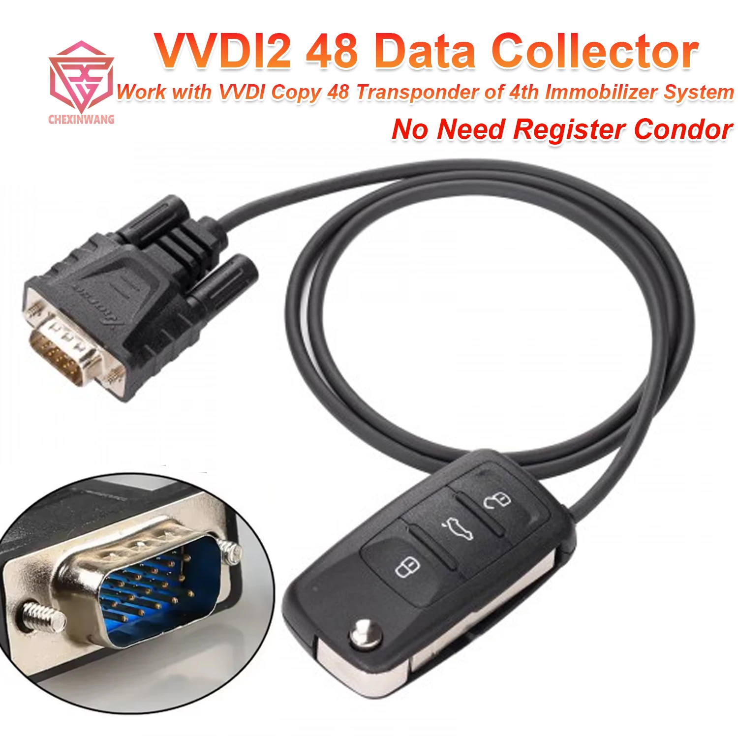 

Xhorse VVDI2 48 Data Collector (No Need Register Condor) Working with VVDI to Copy 48 Transponder of 4th Immobilizer System