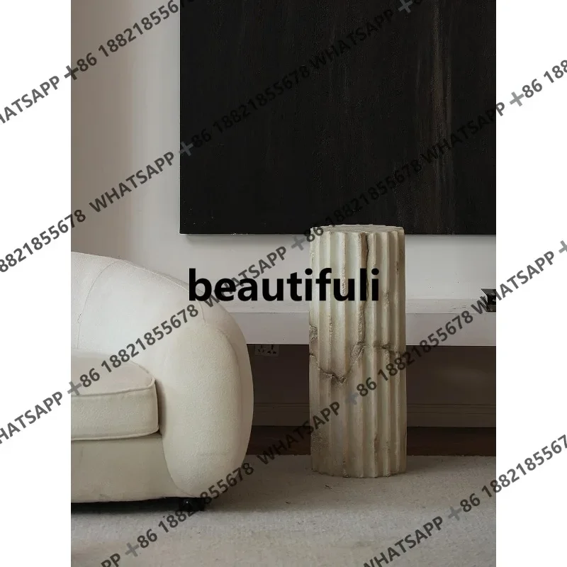D178 Medieval flower shelf sculpture table base entrance floor ornament French Roman column pier
