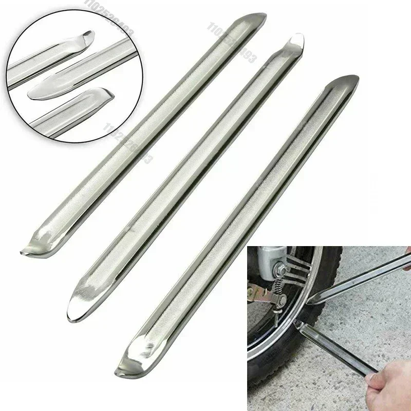 1/3pcs 30CM Moto Ciclismo Cucchiaio di Acciaio Pneumatico Cerchione di Ferro Apri Leva Cambio Strumenti di Riparazione Per La Bicicletta Auto Accessori di Riparazione