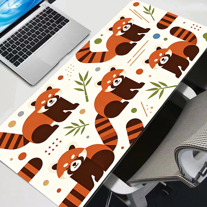 Mouse Pad Red Panda Cute Anime Gaming Accessories Varmilo Keyboard Desk Mat Gabinete Gamer Carpet Mousepad Mouse Mats
