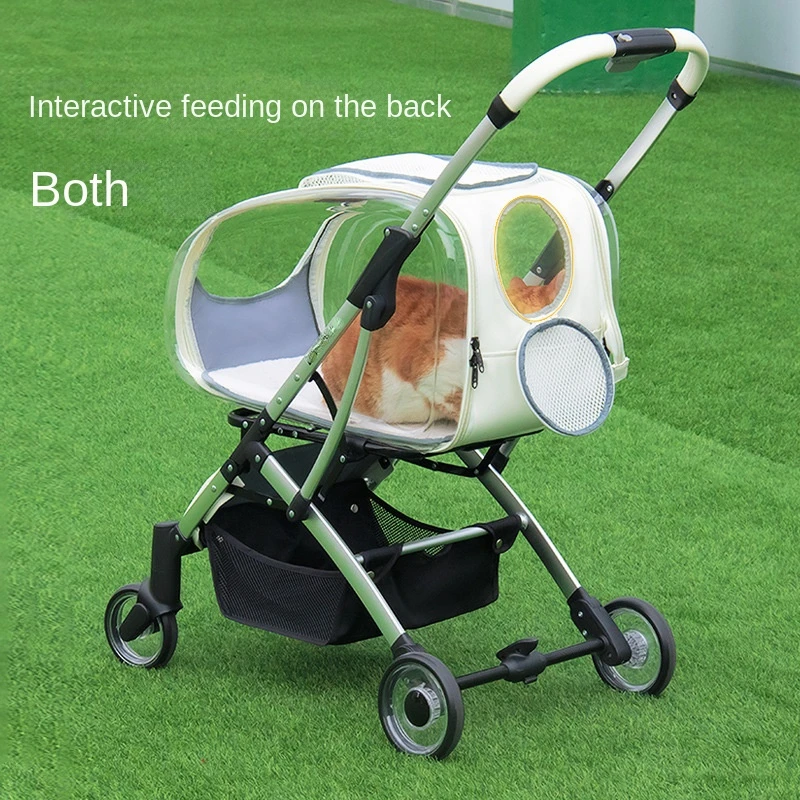 Wholesale Luxury 4-Wheel Pet Stroller & Dog Carrier Small/Medium/Large Outdoor Cage for Car Travel for Cats & Animals