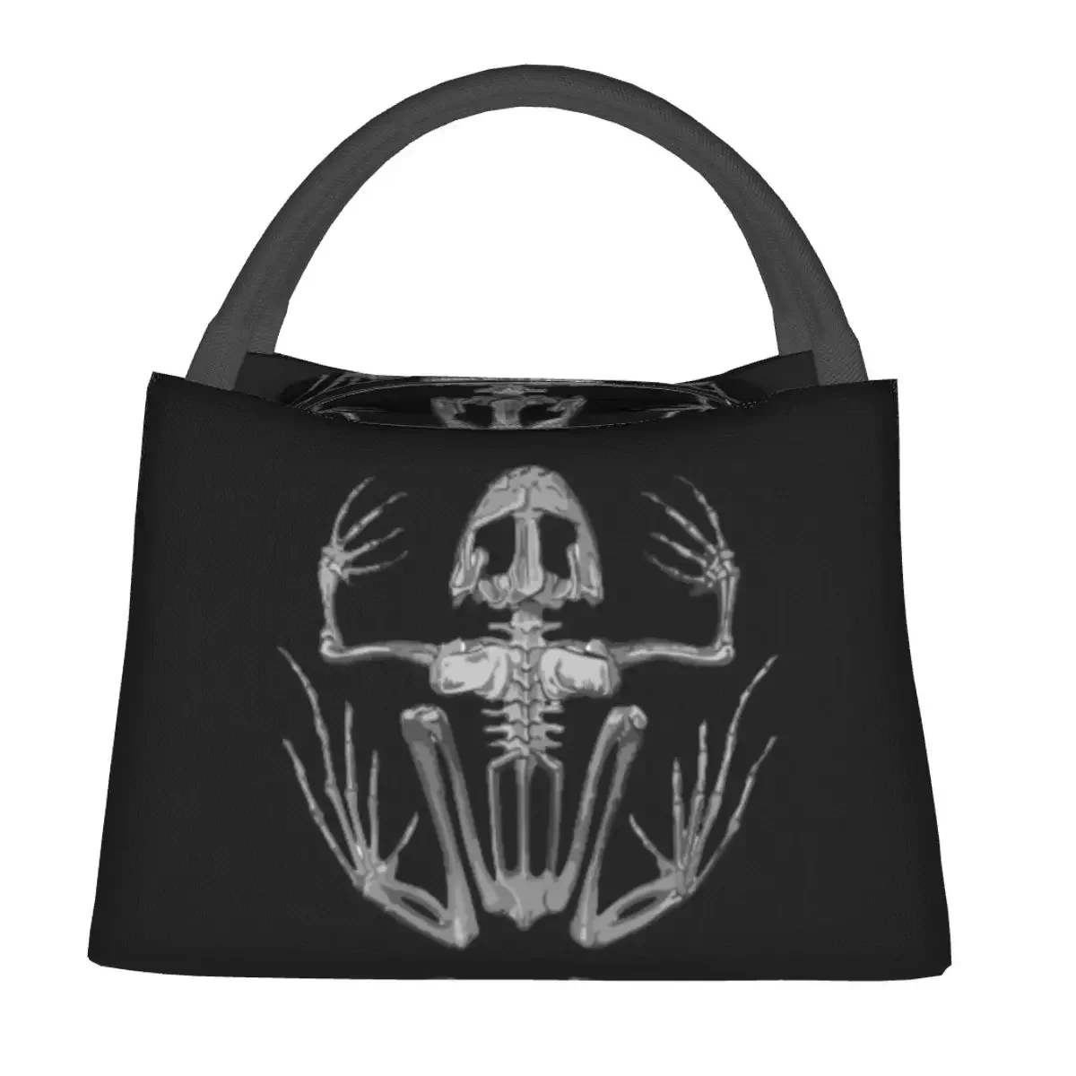 Frog Skeleton Lunch Bags Insulated Bento Box Resuable Lunch Tote Picnic Bags Cooler Thermal Bag for Woman Children Office