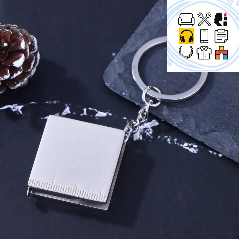 1/2PCS Key Ring Pull Ruler DIY Hand Gauging Tools Tape Measure Keychain Portable Measuring Tools Retractable Rule