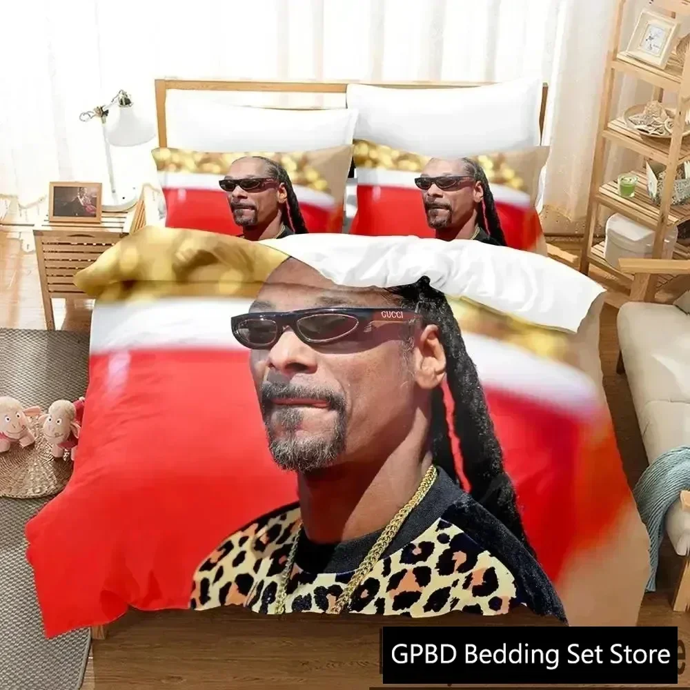 3D Print Snoop Dogg Rapper Bedding Set Boys Girls Twin Queen King Size Duvet Cover Pillowcase Bed boys Adult Home Textileextile