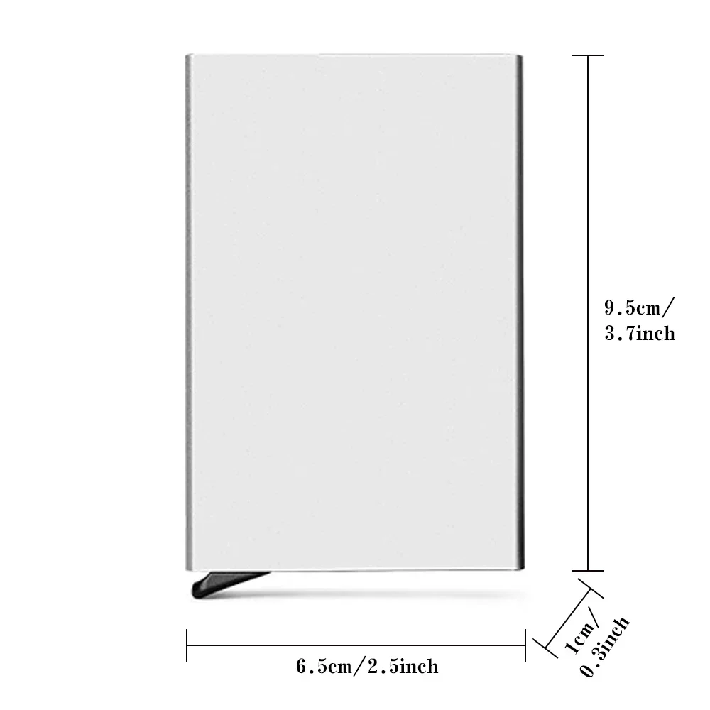 حامل بطاقة الائتمان تتفاعل للرجال والنساء ، محافظ مضادة للسرقة ، المنبثقة محفظة الحد الأدنى ، محفظة معدنية فضية ، نمط رسائل الطلاء