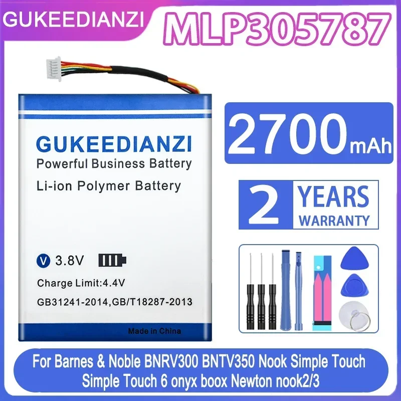 Battery for Barnes Noble BNRV300 BNTV350 Nook Simple Touch Simple Touch 6 for Onyx Boox Newton Nook2/3 - Compact and Efficient