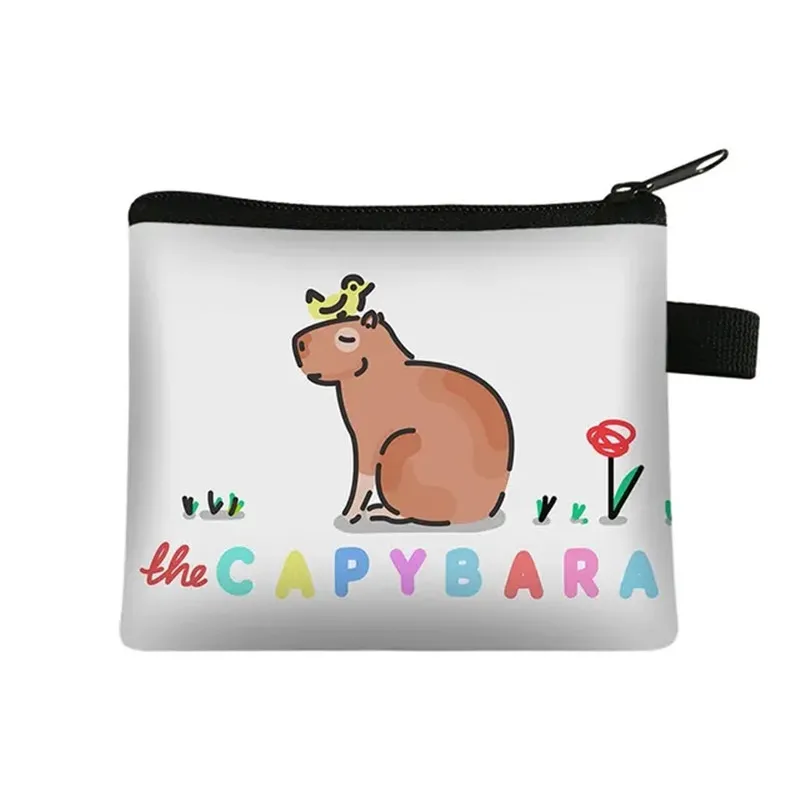 Cute Capybara Animal Coin Bag Women Purse Credit Card Key Earphone Holder Men Coin Purses Smal Handbag Money Bag Mini Wallet