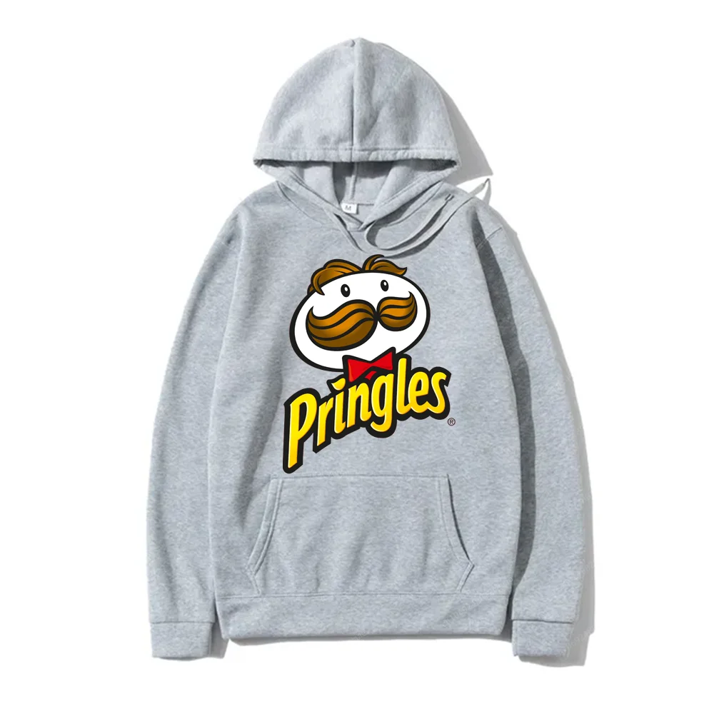 Pringles Potato Chip Print Funny Brand Hoodie Autumn Winter Sweatshirts Coats Pullover Fleece Sweater Brand Clothes Hip Hop