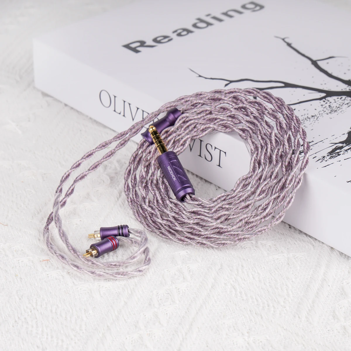 NICEHCK AceLilac HiFi IEM Cable 7N OCC + 7N Chapado en plata OCC Cable de actualización de alta gama 0,78mm 2 pines/MMCX para Explorer S08 DUDU Chopin