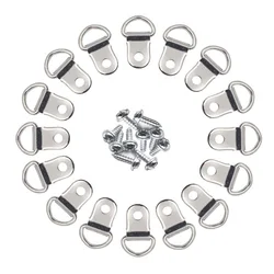 100pcs D-shaped semi-circular photo frame hanging rings with screw hooks, photo frame hooks, photo frame hardware accessories
