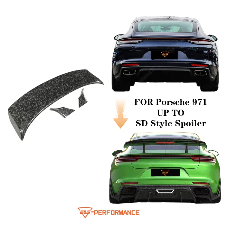 Upgrade SD Style Rear Wing Spoiler for Porsche Panamera 971 Forged Carbon Car Spoiler