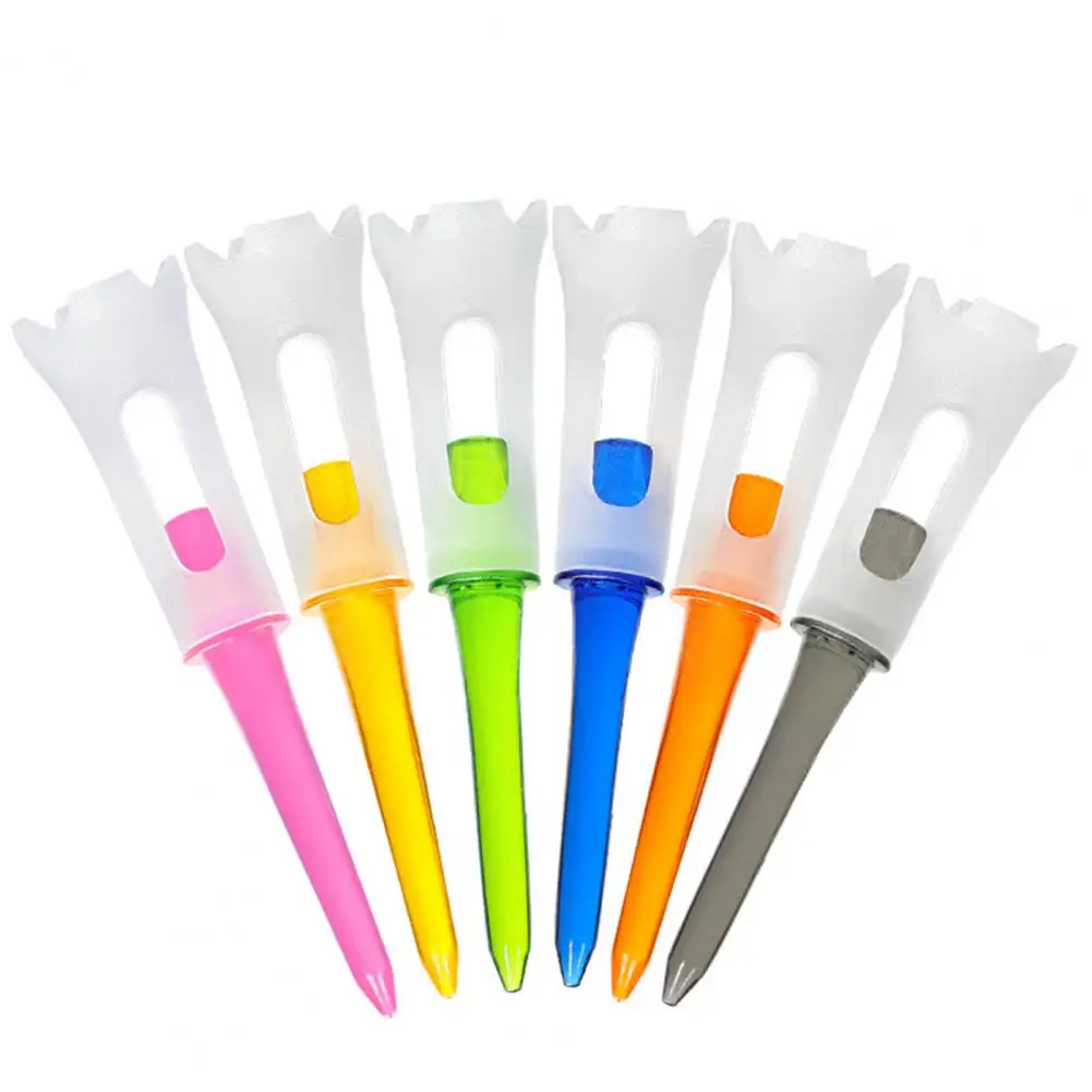 Easy Golf Game Tee Colorful Plastic Golf Tees Set Professional Four-head Design Reduce Friction Serving Pins 83mm for Practice