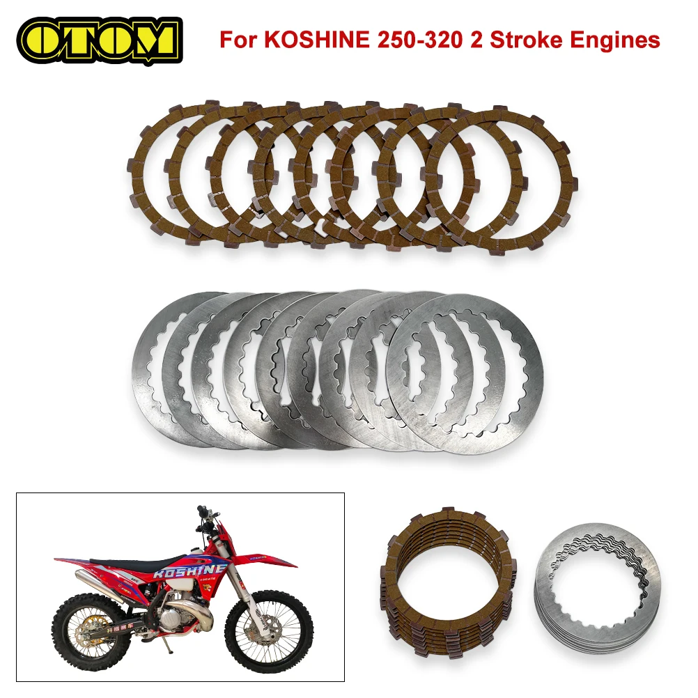 

Комплект фрикционных стальных дисков сцепления KOSHINE Original для мотоциклов, 250, 300, 320, для 2-тактных двигателей, запчасти для внедорожных питбайков и мотокроссовых мотоциклов