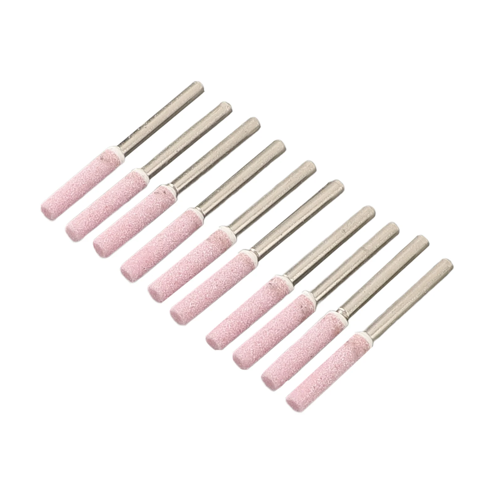 Set of 10 Grinding Stones 4.8mm for Chainsaw Chain Polishing with 120-150 Mesh Chrome Steel for Electric Grinder with 3mm Shank
