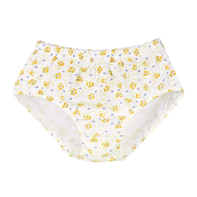 

Cotton printed mommy underwear spot bacteriostatic bottom crotch high waist abdomen large size loose 100kg briefs