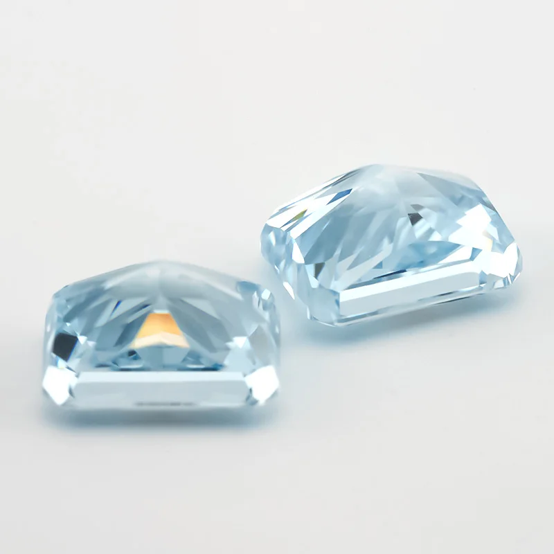 2 Stück 4x6mm~8x10mm achteckige, strahlende, Crushed-Ice-Schliff-Zirkonia-Steine 5A, lose synthetische CZ-Edelsteine für die Schmuckherstellung – Detail 26